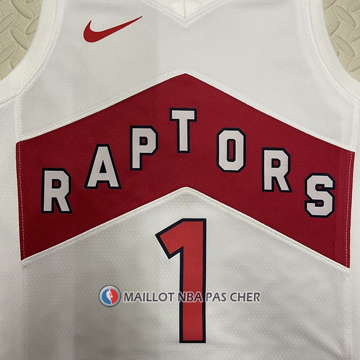 Maillot Tornto Raptors Tracy McGrady NO 1 Association 2022-23 Blanc